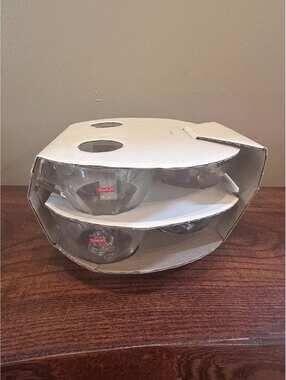 Vintage Bodum France Glass Coffee Cup Set of 6 Tapered NOS #5715-10B